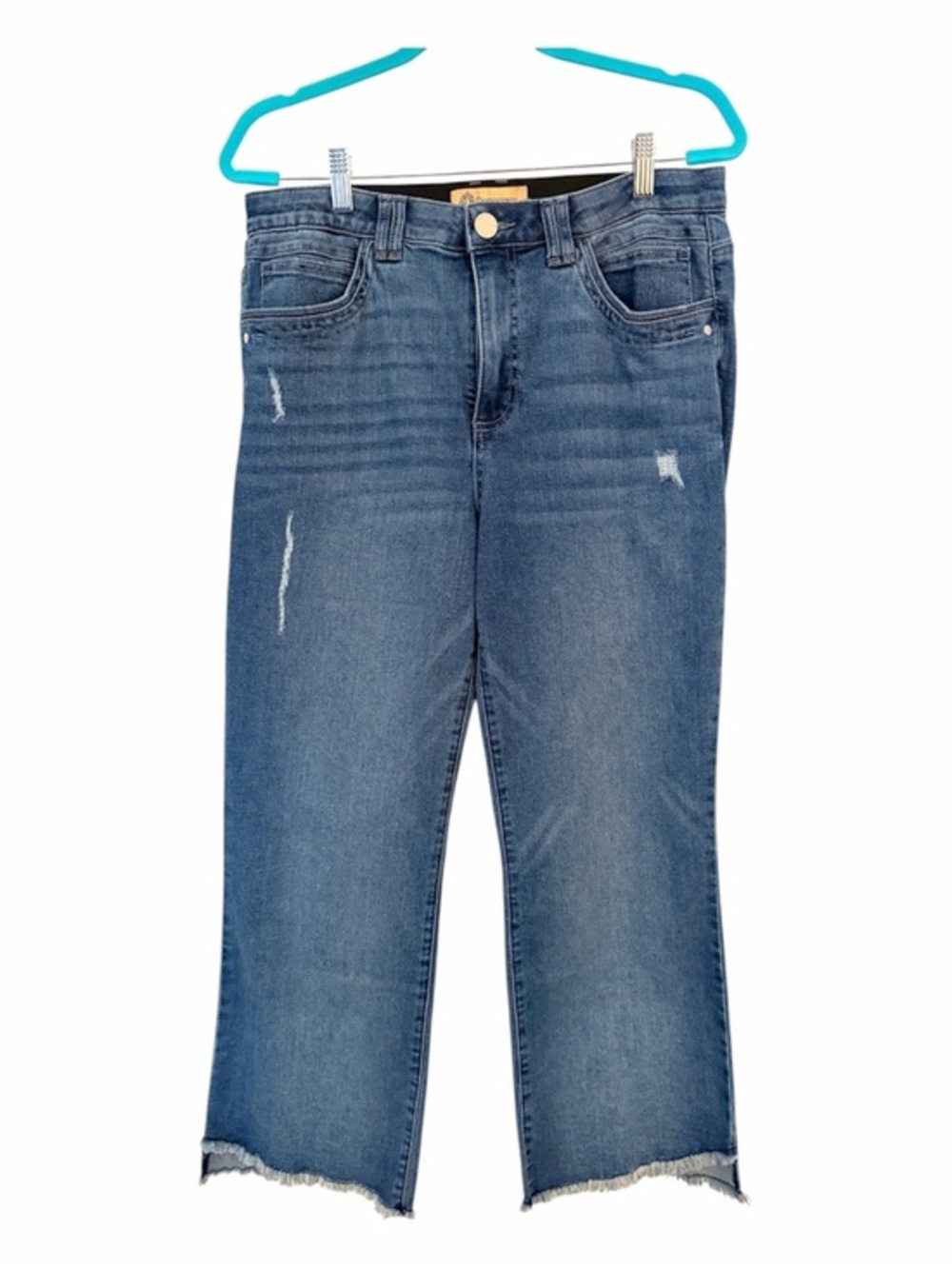 DEMOCRACY 12 Raw-Tulip-Hem Straight Leg Jeans